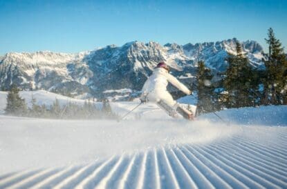 Skiing in Tirol, Austria - SkiWelt Wilder Kaiser Brixental. Credit Dietmar Denger