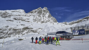 Skiing in Cervinia