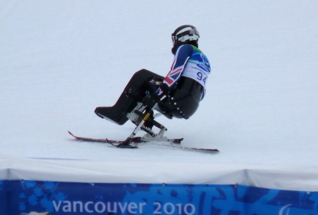 Para alpine skier competing in Vancouver 2010