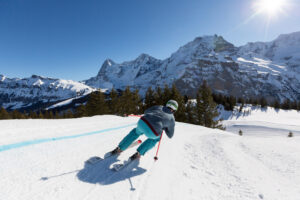 Skiing in Murren