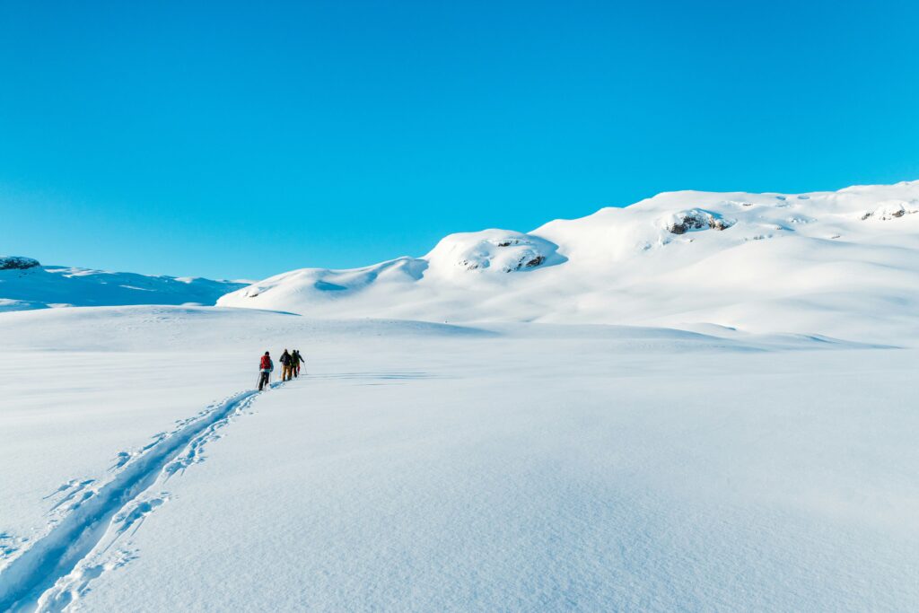 touring over vast mountain