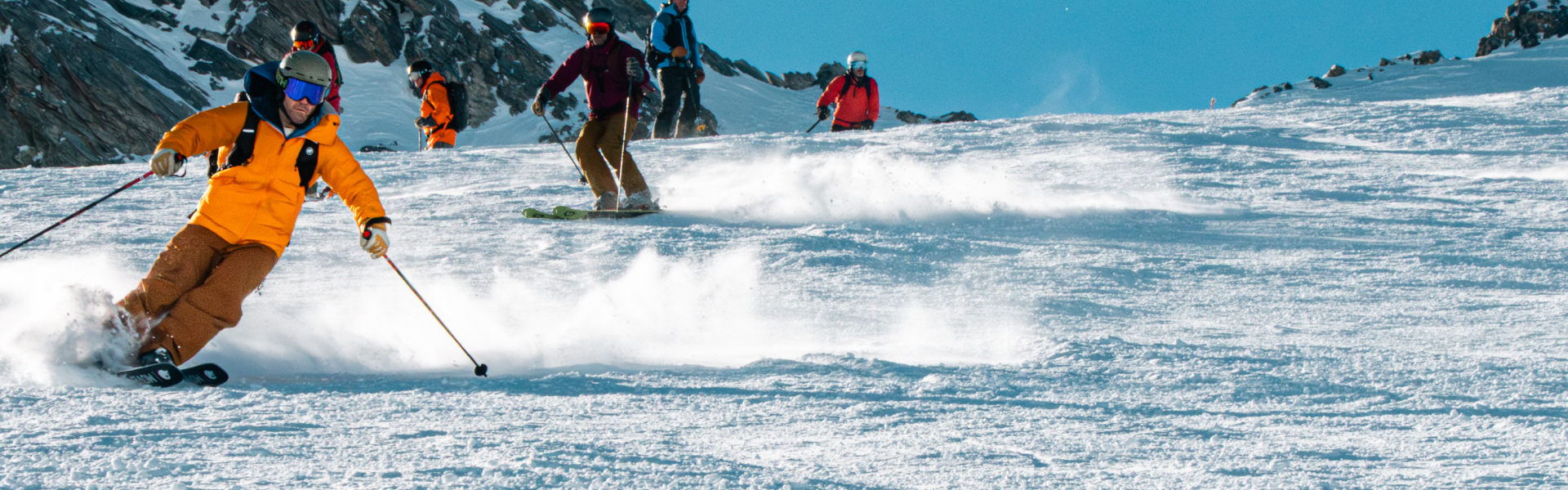 Ski Club members on an All Mountain holiday, blending on and off piste terrain