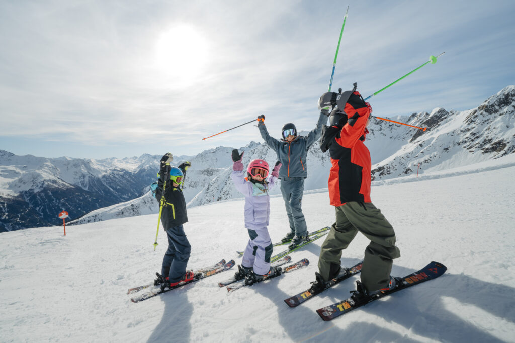 Skiing in the Kappl and See ski area