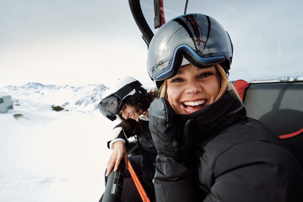 Skiers on the slopes in Ischgl