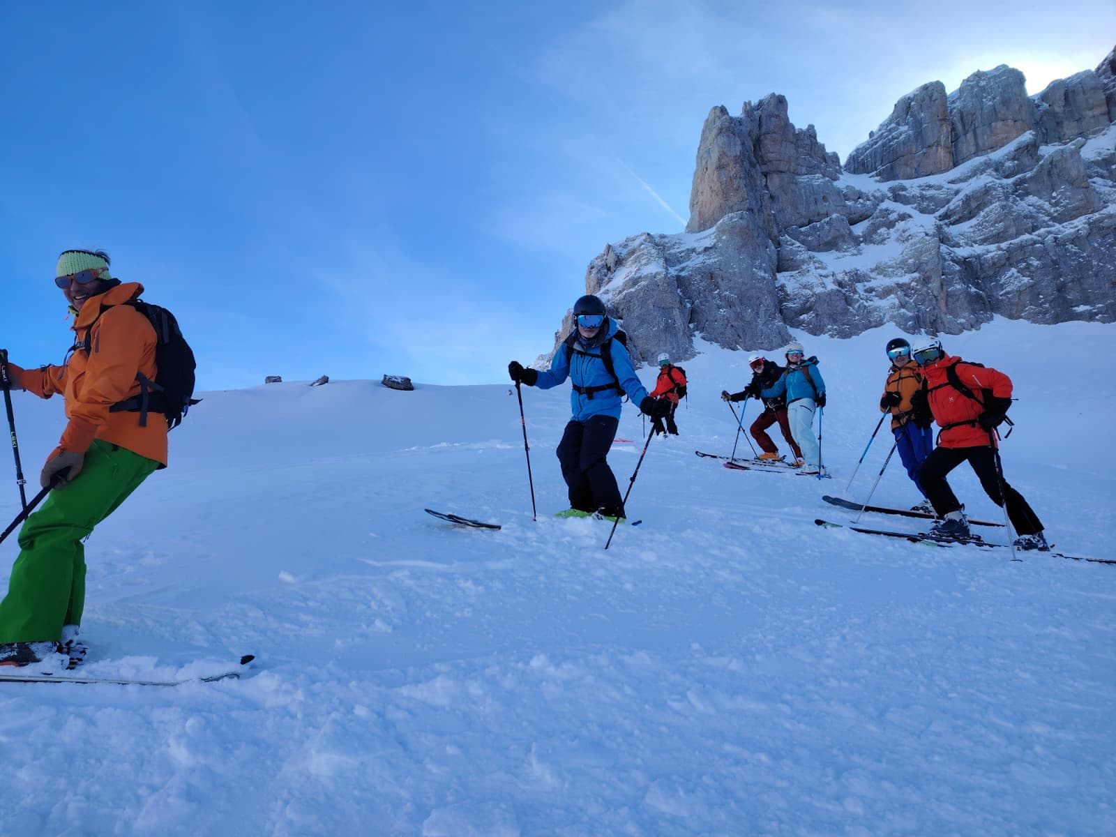 Out with the group, Flaine